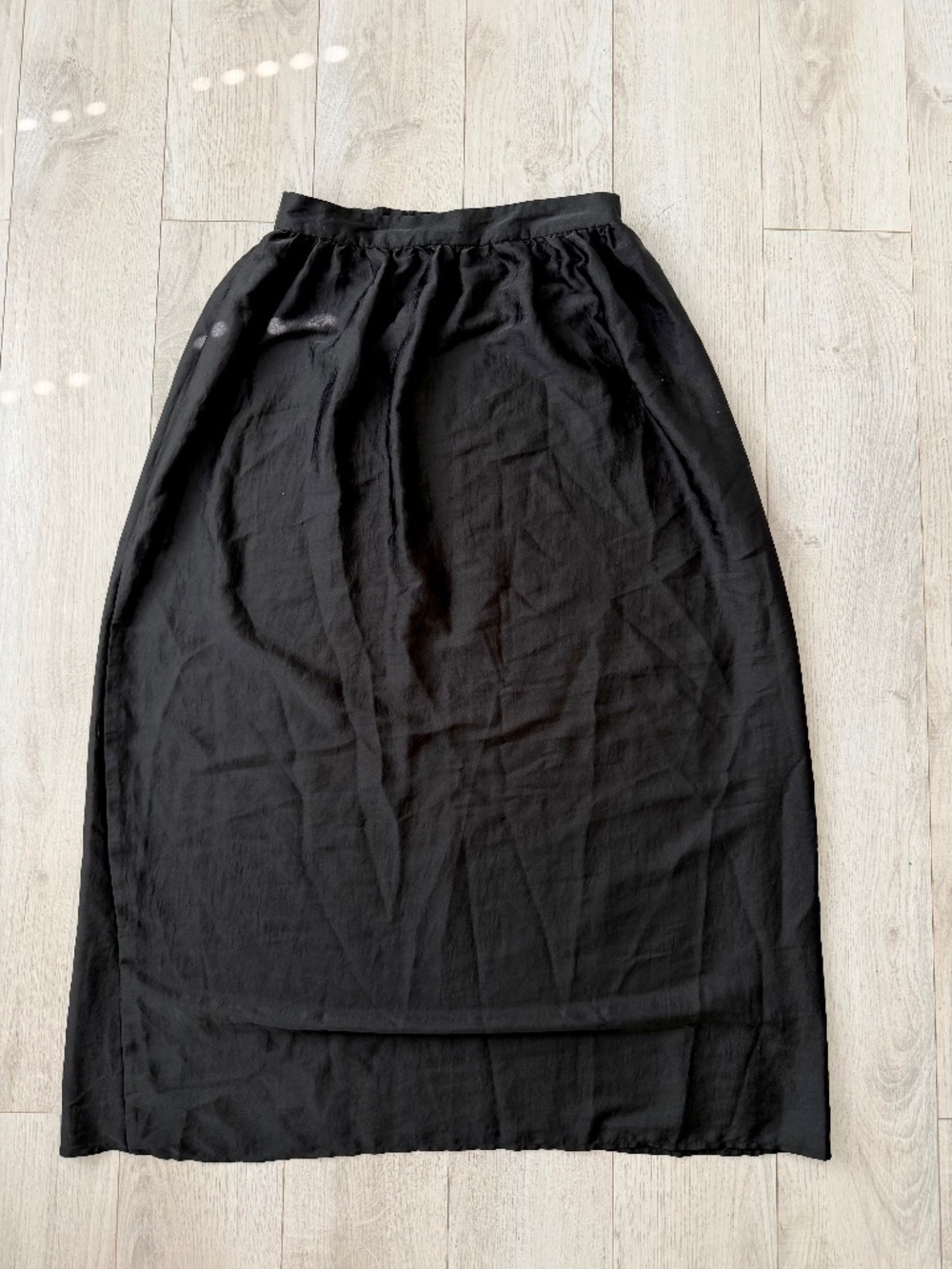Black Satin Maxi Skirt